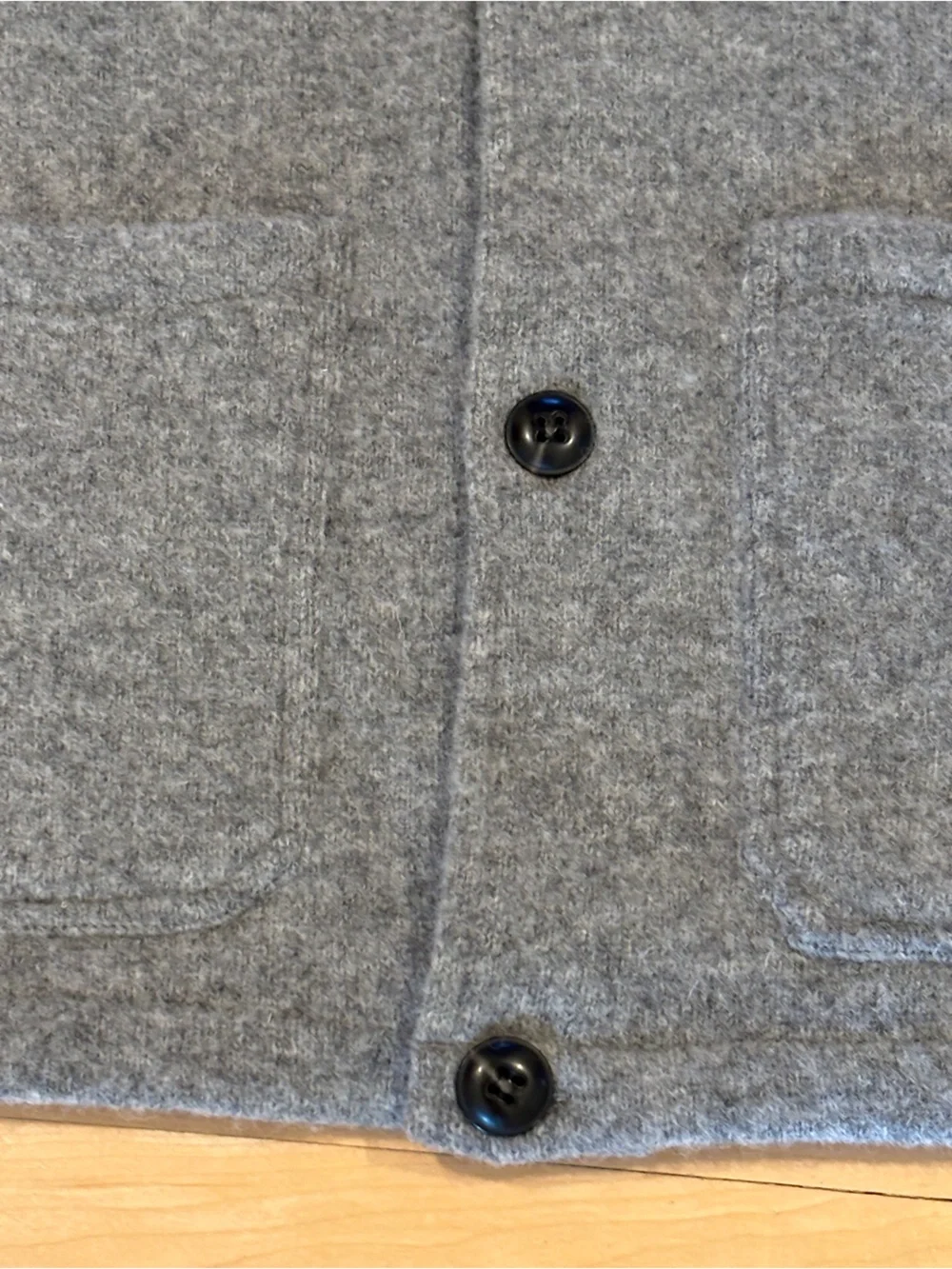 NWT - J. Crew Gray Shawl-Collar 100% Lambswool Sweater Chore Jacket Size L